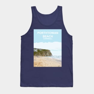 Porthtowan beach Cornwall. St Ives Bay. Cornish gift. Travel poster Tank Top